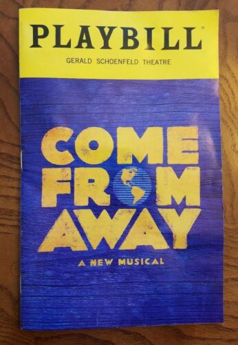 Come From Away Playbill Broadway Show Schoenfeld Theatre New York City 2019