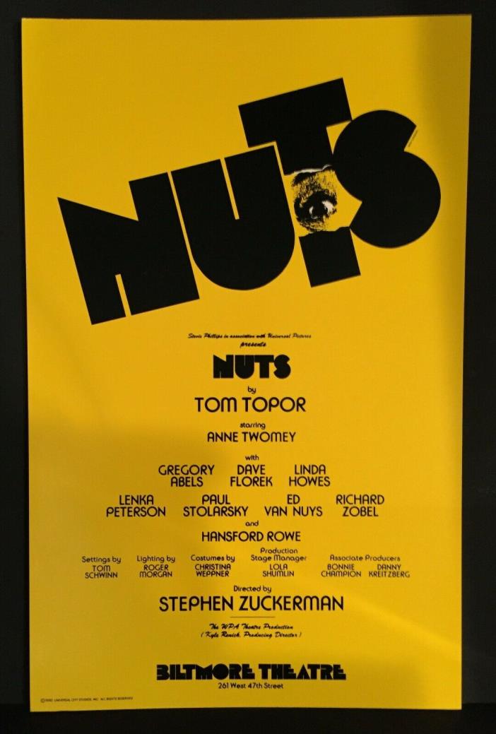 BROADWAY THEATRE POSTER - NUTS