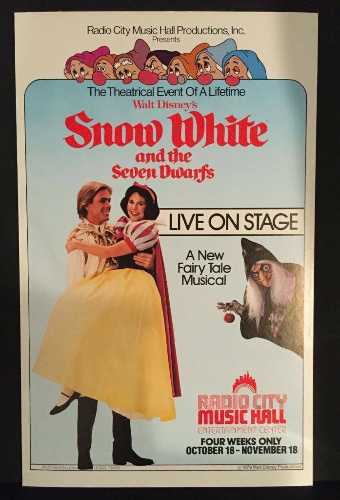 BROADWAY THEATRE POSTER - SNOW WHITE AND THE SEVEN DWARFS-RADIO CITY MUSIC HALL