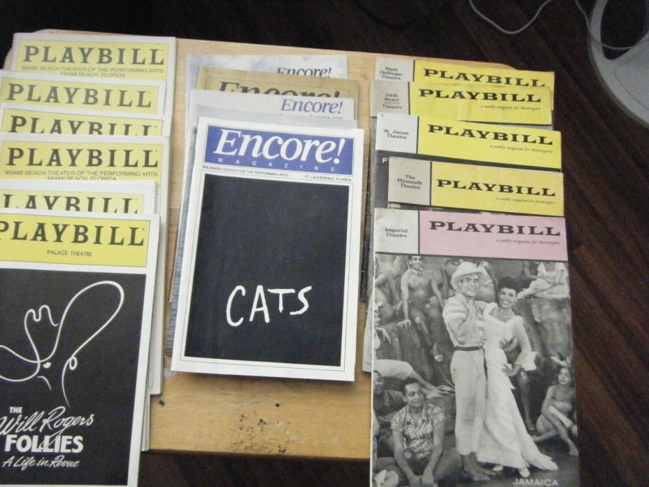 PLAYBILL   THEATER   MAGAZINE  16  OLD  EDITIONS