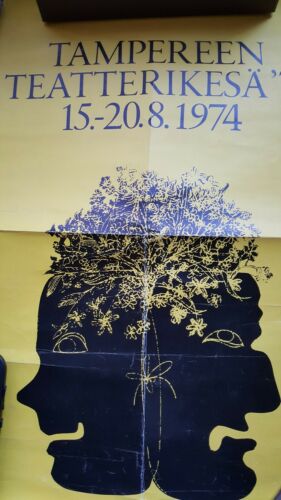 Vintage Finland Theatre Poster:  Tampereen Teatterrikesa 1974 20