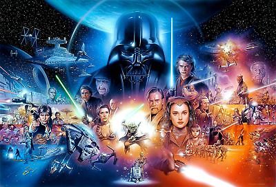 STAR WARS  GALACTIC COLLAGE 11x17 MINI MOVIE POSTER COLLECTIBLE