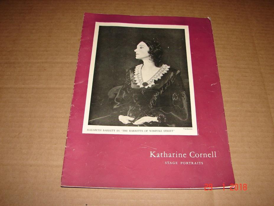Vintage 1940s Katharine Cornell Stage Portraits Booklet 17 Pages