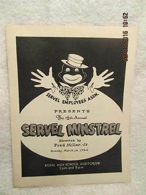1954 Servel Minstrel Show Evansville IN Lots of Employees' Names Refrigerator