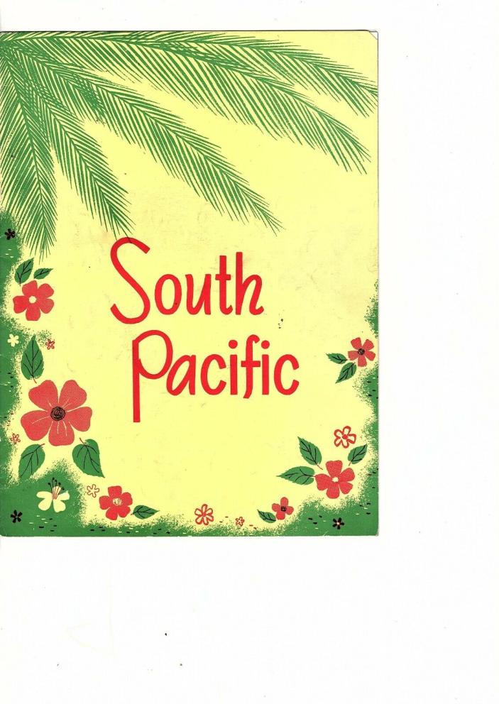 South Pacific Souvenir Program 1957 Roger Rico Martha Wright Musical Play (jc