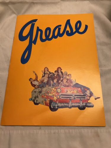 Vintage 1970's Grease Souvenir Program Book Broadway Show Musical Performance