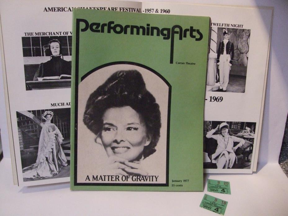 Katharine Hepburn A Matter of Gravity Programs Curran Theater 1977