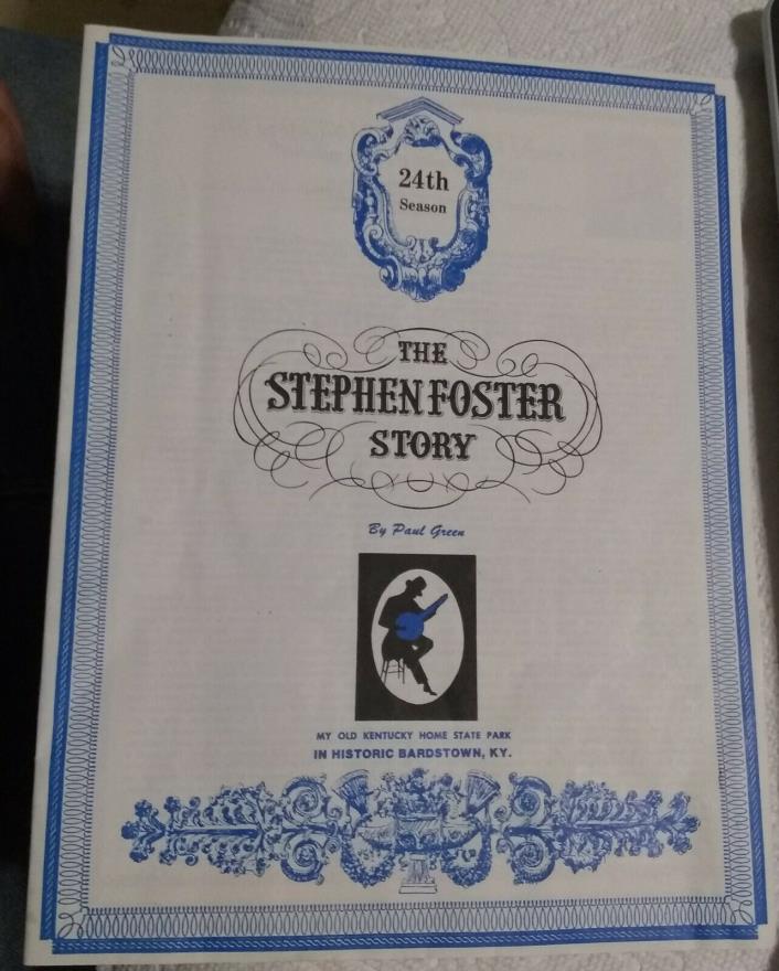 1982 PROGRAM FOR THE 24TH SEASON OF THE STEPHEN FOSTER STORY