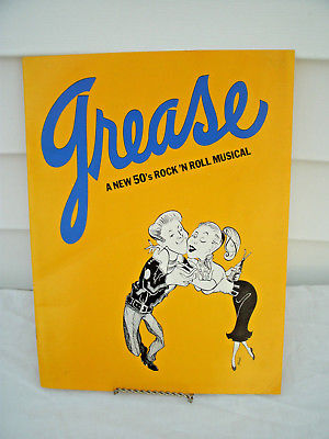 GREASE  A New 50's Rock N' Roll Musical---1972 Broadway Show Program--Original