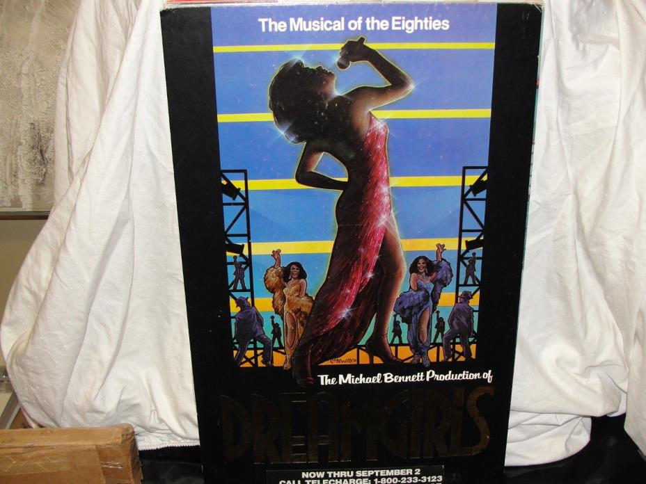 Original 1980's DREAMGIRLS Window Card Poster Shubert Theatre Chicago