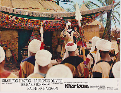KHARTOUM TWO ORIGINAL 1966 FRENCH PHOTOS LAURENCE OLIVIER AS THE MAHDI