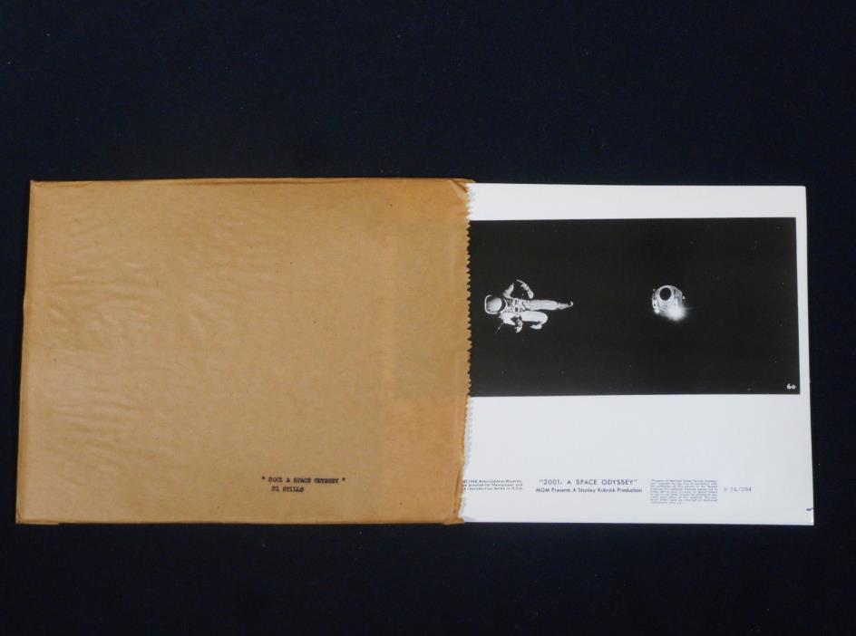 2001: A SPACE ODYSSEY 1968/74 * KUBRICK * SET OF 21 B&W PHOTOS * C10 MINT UNUSED