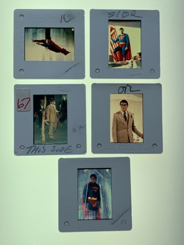 5 Superman Movie 35mm Photo Slides Christopher Reeve Vintage Lot #8