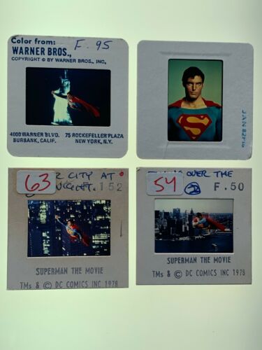 4 Superman Movie 35mm Photo Slides Christopher Reeve DC Comics Vintage Lot #5