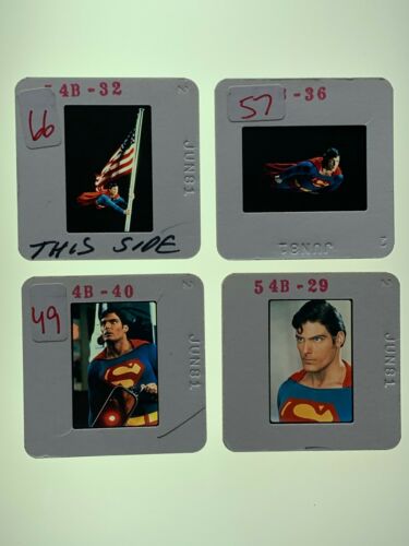 4 Superman Movie 35mm Photo Slides Christopher Reeve Vintage 1981 Lot #4