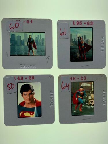 4 Superman Movie 35mm Photo Slides Christopher Reeve Vintage 1981 Lot #3