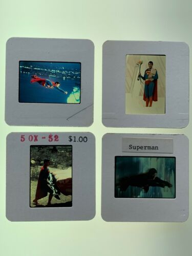 4 Superman Movie 35mm Photo Slides Christopher Reeve Vintage Lot #6