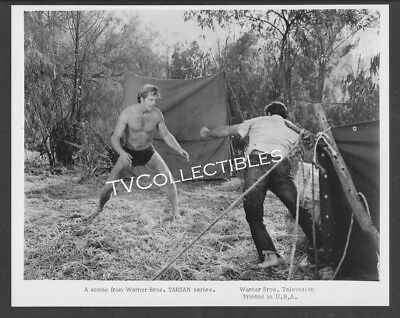 8x10 Photo~ TARZAN 1960s TV Series ~Ron Ely fighting