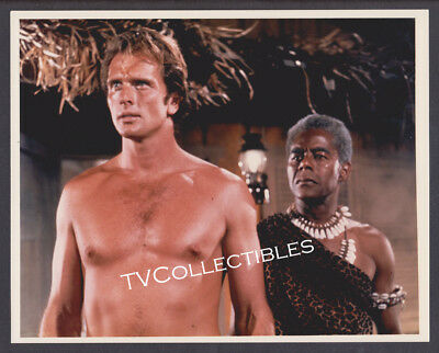 8x10 Color Photo~ TARZAN 1960s TV Series ~Ron Ely with Native lady