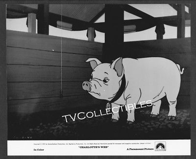 8x10 Photo~ CHARLOTTE'S WEB ~1973 ~Wilbur the Pig ~Charlotte the Spider ~Cartoon
