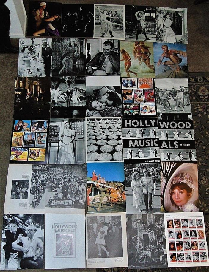 Large lot of 50 Hollywood musical photo-prints, celebrities