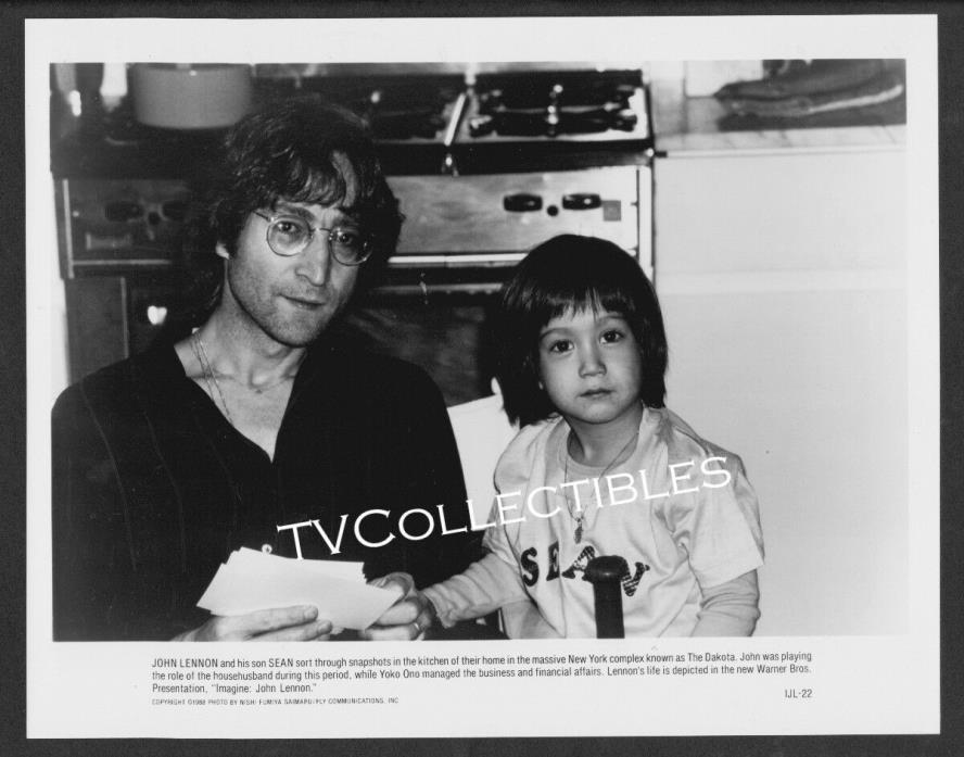 8x10 Photo~ IMAGINE JOHN LENNON ~1988 ~John Lennon with son Sean