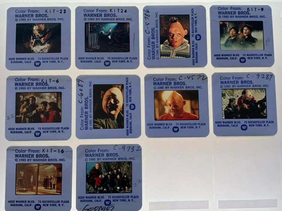 10 The Goonies Movie 35mm Photo Slides Warner Bros Studio Press Kit 1985 Lot #4