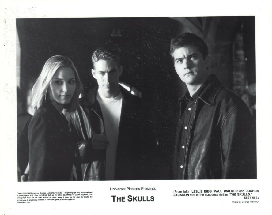 The Skulls 2000 8x10 black & white movie still photo #663c