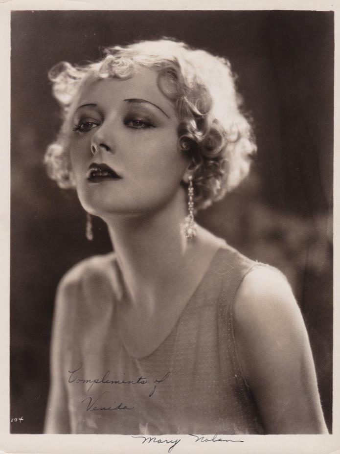 MARY NOLAN, Ziegfeld and movie star, 8 x 10 SIGNED vintage portrait SCARCE