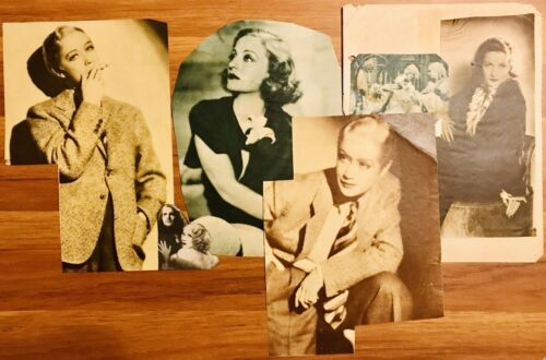 Marlene Dietrich 9 Old Scrapbook Pictures From 1930s Collectible Photos