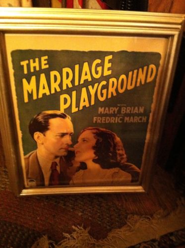 The Marriage Playground Movie Poster Marry Brian And Fredric March
