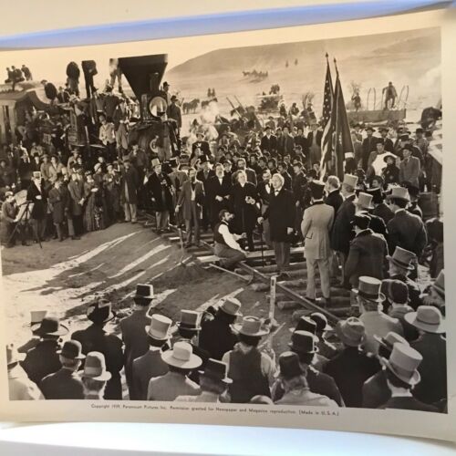 Vtg Original 1938 Cecil B DeMille UNION PACIFIC Golden Spike Captioned Photo