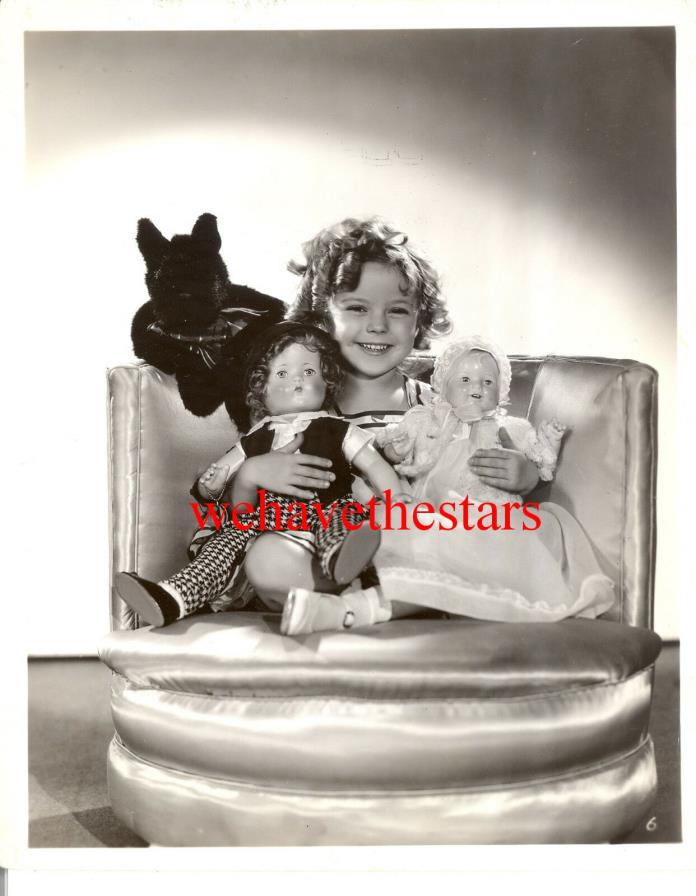 Vintage Shirley Temple STUFFED ANIMAL & DOLLS '34 Publicity Portrait