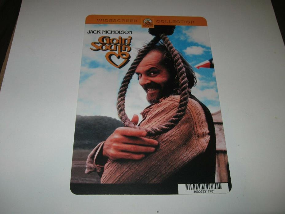 GOIN' SOUTH  MOVIE BACKER CARD - JACK NICHOLSON (not a dvd)