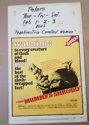 THE MUMMY'S SHROUD '67 HAMMER FILM'S Window Card Poster Andre Morell