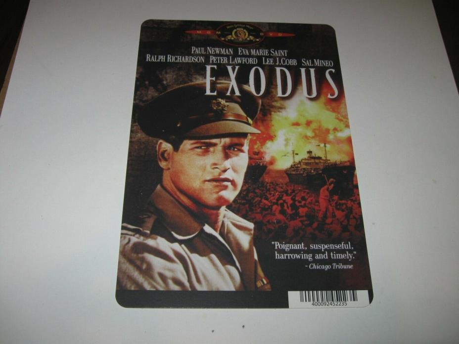 EXODUS  MOVIE BACKER CARD - PAUL NEWMAN (not a dvd)