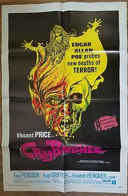 CRY OF THE BANSHEE Vincent Price Essy Persson  Orig One Sheet 1970 Excellent