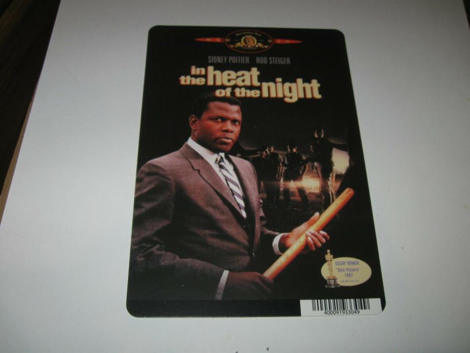 IN THE HEAT OF THE NIGHT  MOVIE BACKER CARD - SIDNEY POITER (not a dvd)