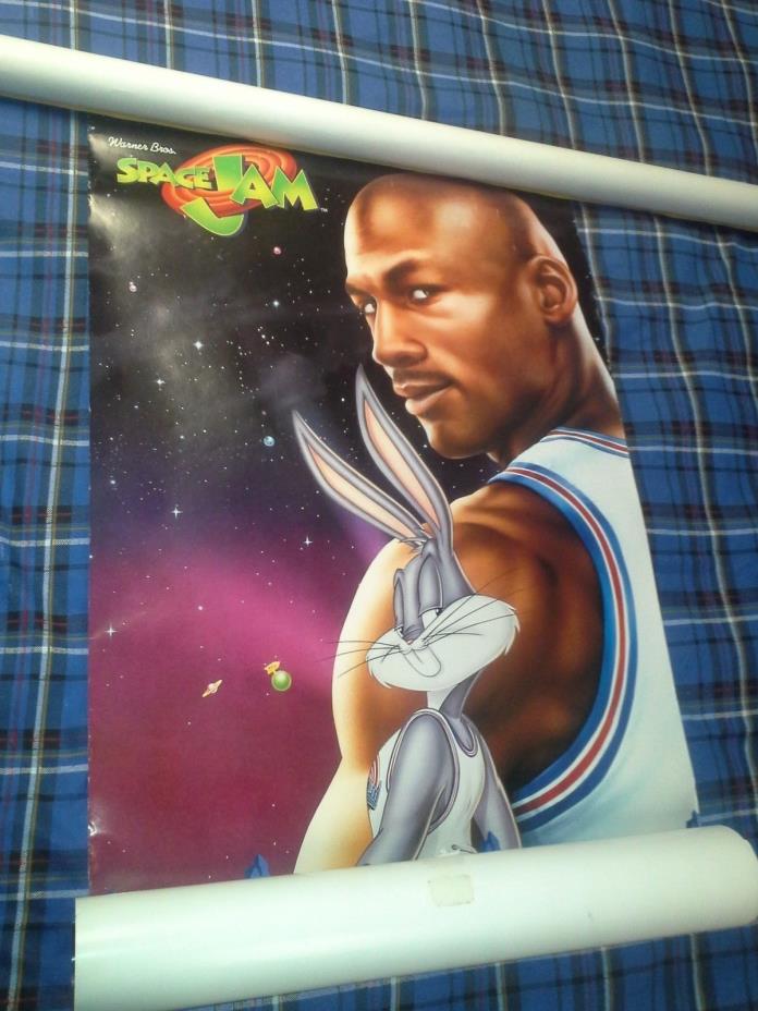 1996 Space Jam Movie Poster - Michael Jordan, Bugs Bunny 24x36