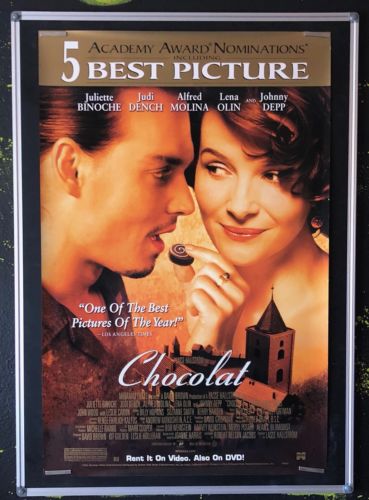CHOCOLAT Original Movie Poster 2000 RARE JOHNNY DEPP JULIETTE BINOCHE