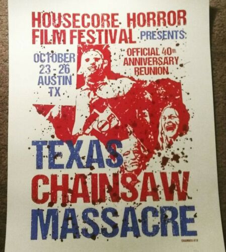 The Texas Chainsaw Massacre (2014 Housecore Horror Film Festival Poster) RARE