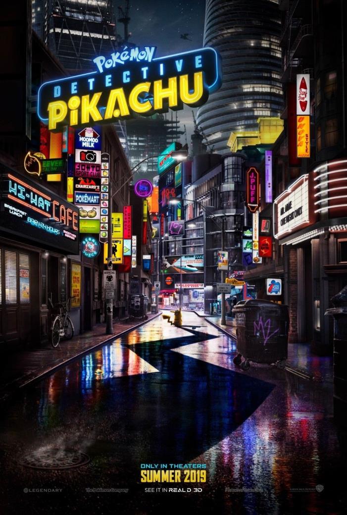 Pokemon Detective Pikachu Original D/S Movie Poster 27 x 40  Ryan Reynolds  2019
