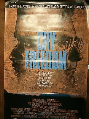 CRY FREEDOM Movie Poster Original U.S ONE SHEET 27x41 DENZEL WASHINGTON 1987