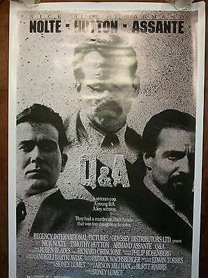 Q & A Movie Poster Movie Poster One Sheet 1SH Q&A Rolled Original 1990