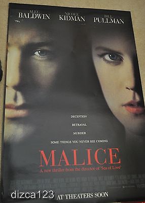 Original DOUBLE Sided Malice Movie Poster