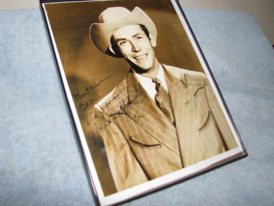 A  Framed  8 x 10   Reprint  Signed  of Hank Williams Sr.  Ready to Hang