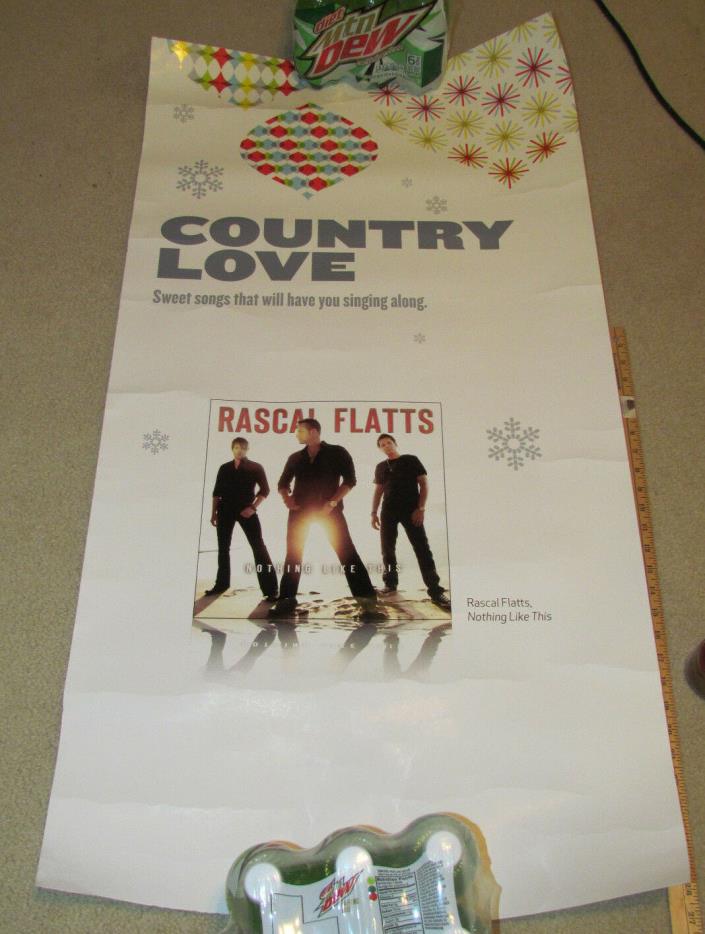 Huge 24x45 Rascal Flatts Country Love Nothing Like This Store Display Poster