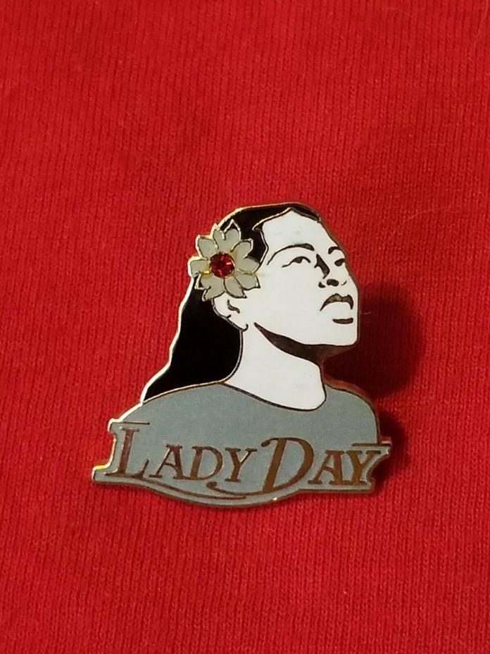 RARE LADY DAY BILLIE HOLIDAY SINGER JAZZ  pin badge (Vintage 1992 Tablo Paris)