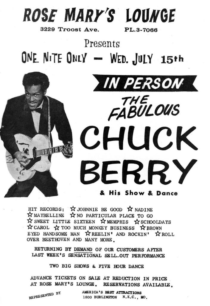 CHUCK BERRY-ORIGINAL VINTAGE 1964 HANDBILL-KANSAS CITY, MISSOURI-M-