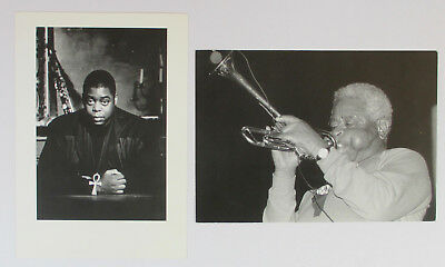 2 Shooting Stills Photo Cards DIZZY GILLESPIE & COURTNEY PINE Blues Jazz Exhibit